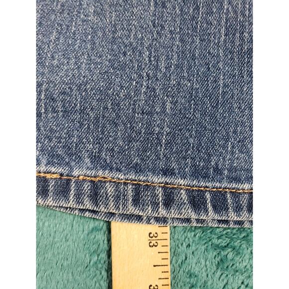 Levis 505 Jeans Size 6 Long Womens Blue Stretch Pants Denim Mid Rise Straight - Picture 7 of 13